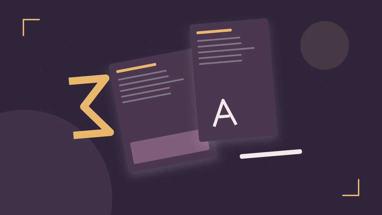 Editorial illustration of typeset pages, expressive letterform shapes and a precise editorial page grid
