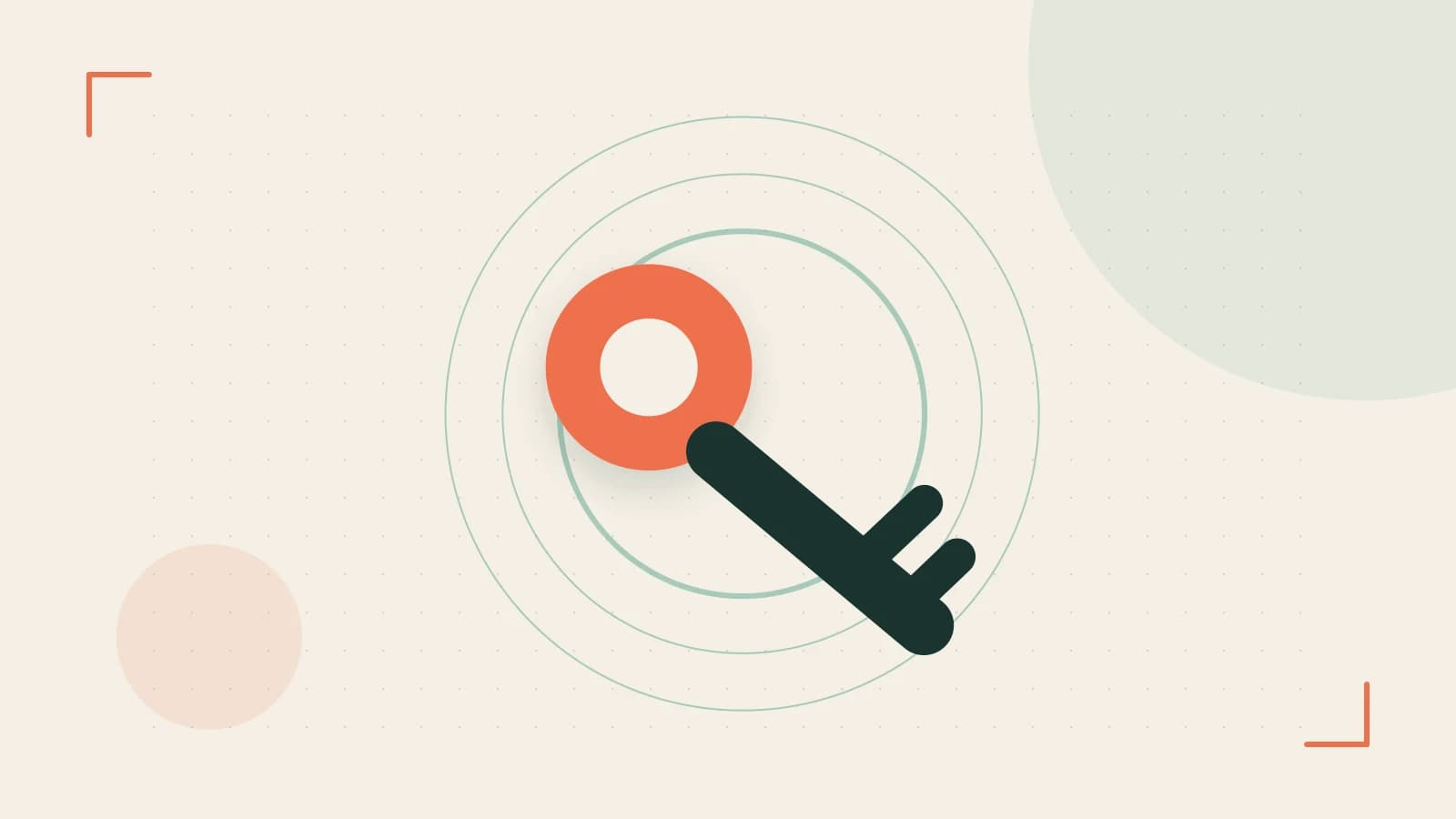 Editorial illustration of a sculpted shield, authentication key and concentric permission boundaries