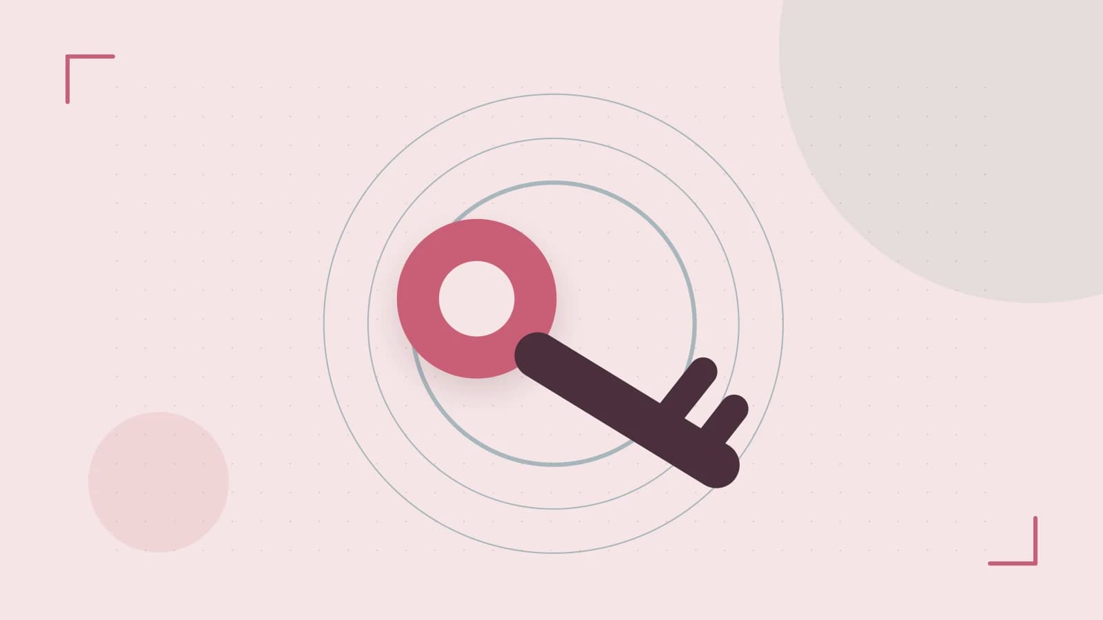 Editorial illustration of a sculpted shield, authentication key and concentric permission boundaries