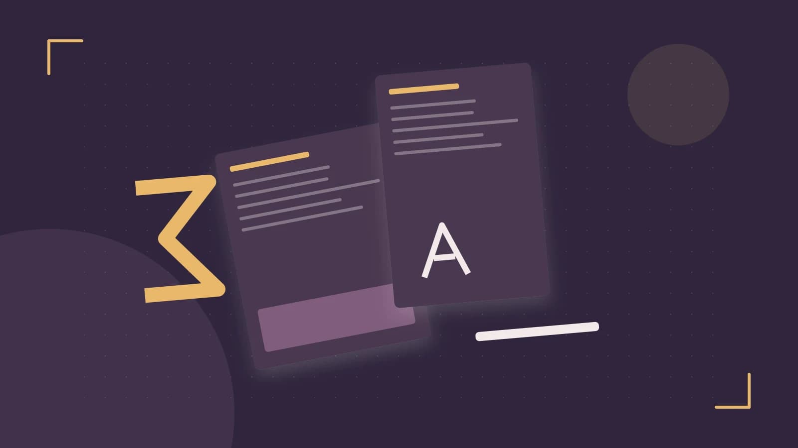 Editorial illustration of typeset pages, expressive letterform shapes and a precise editorial page grid