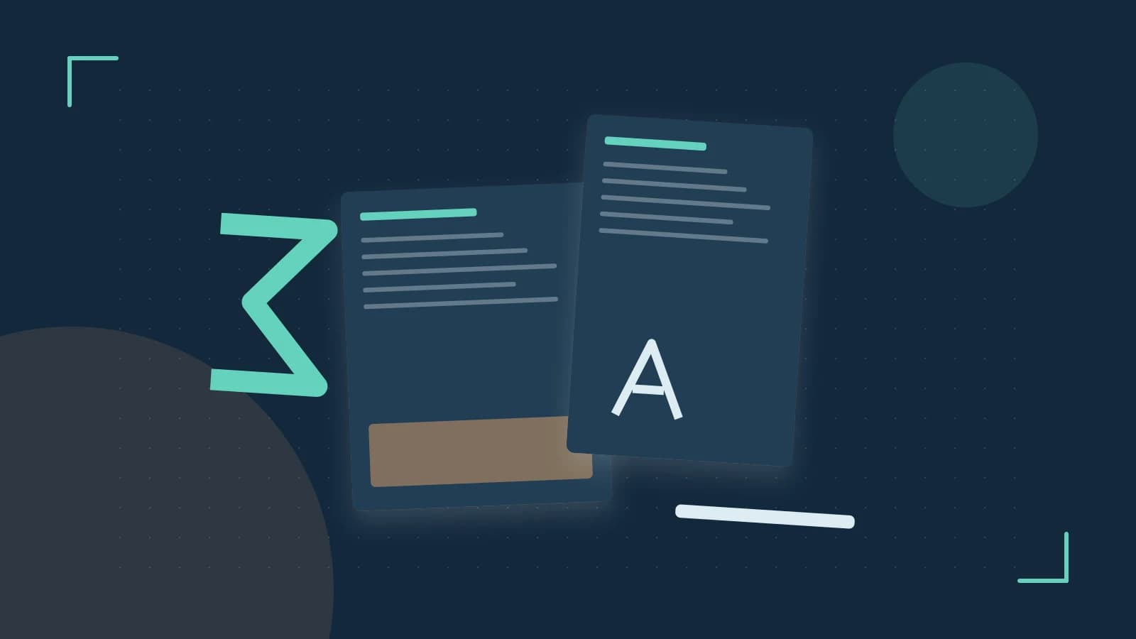 Editorial illustration of typeset pages, expressive letterform shapes and a precise editorial page grid