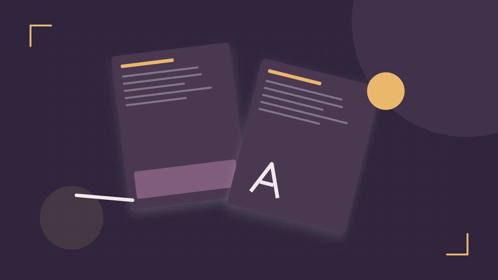 Editorial illustration of typeset pages, expressive letterform shapes and a precise editorial page grid