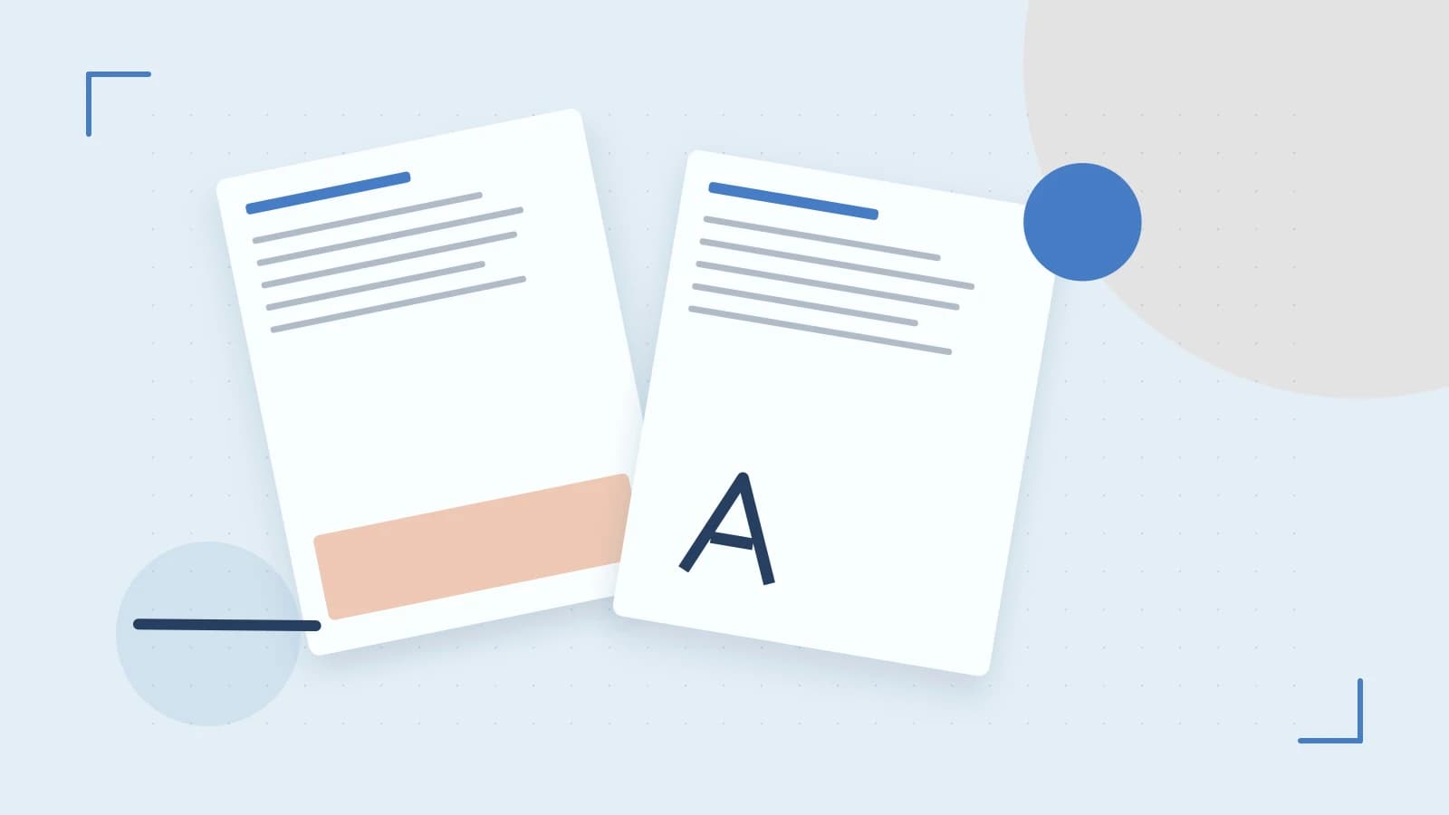 Editorial illustration of typeset pages, expressive letterform shapes and a precise editorial page grid
