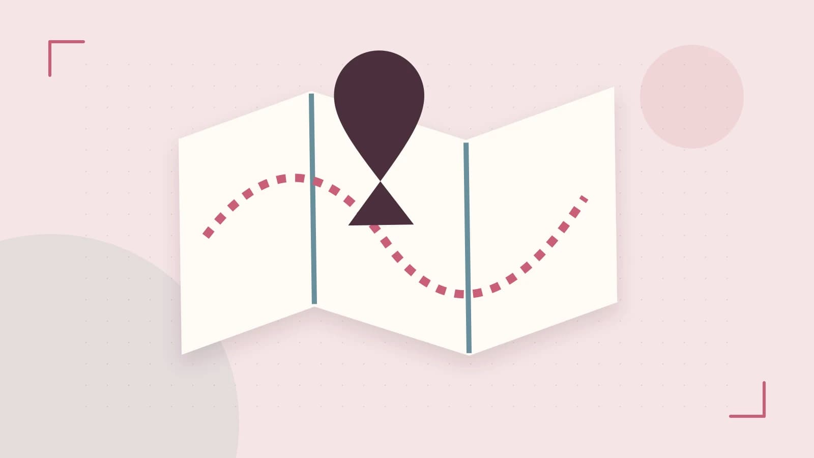 Editorial illustration of an editorial globe with meridians and layered geographic shapes