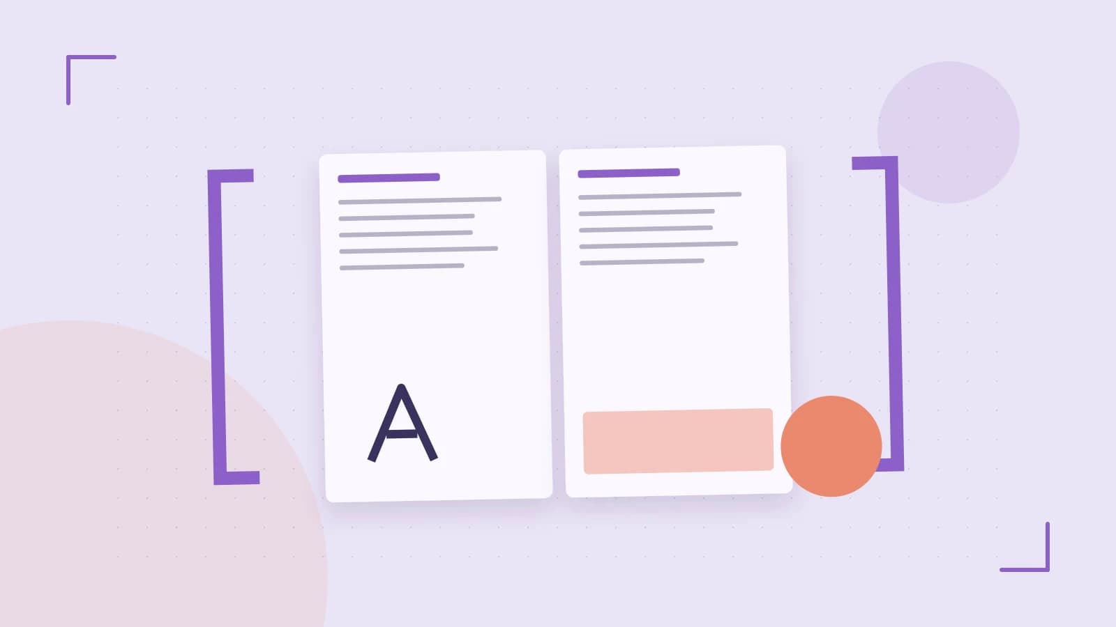 Editorial illustration of typeset pages, expressive letterform shapes and a precise editorial page grid