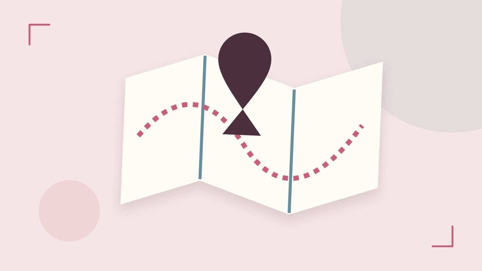 Editorial illustration of an editorial globe with meridians and layered geographic shapes