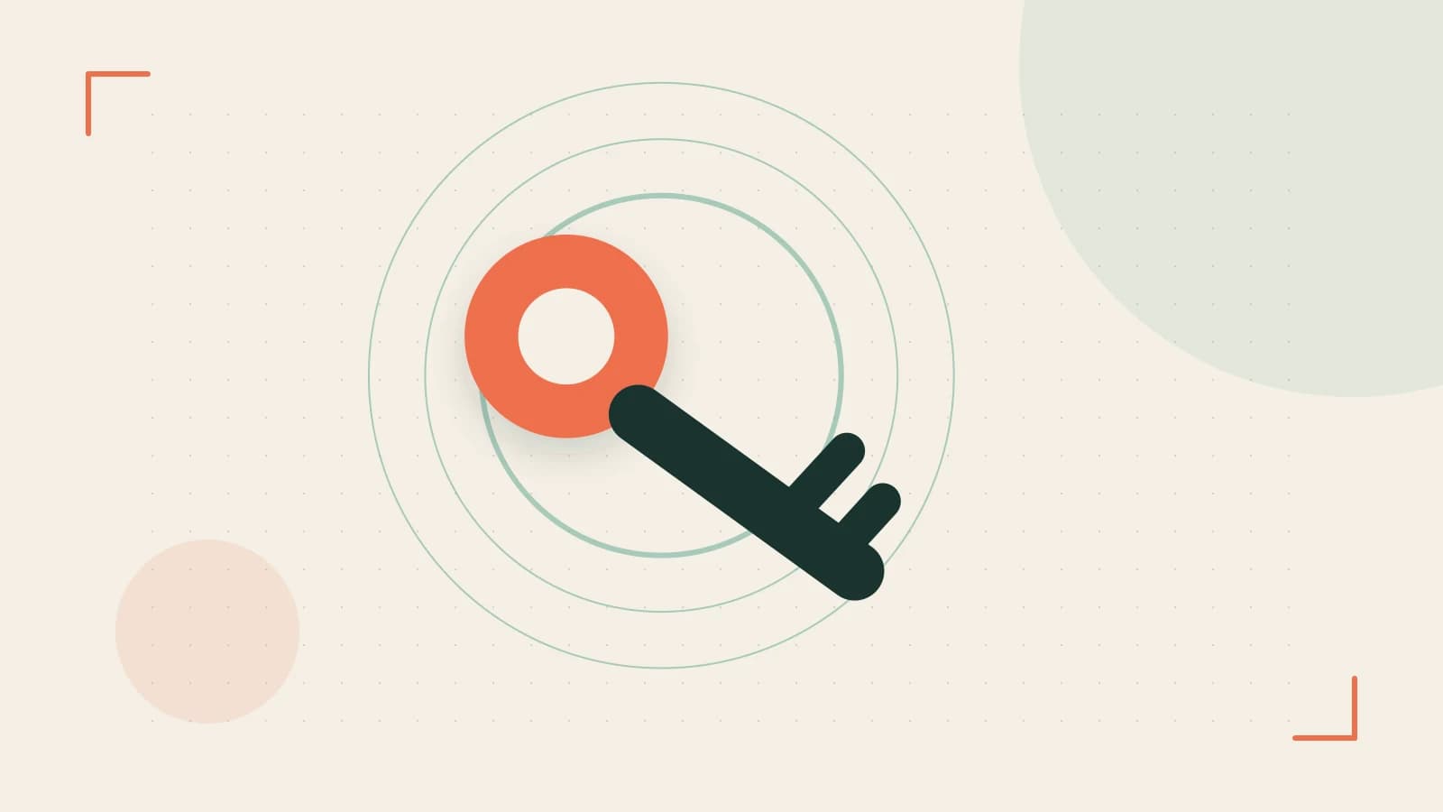 Editorial illustration of a sculpted shield, authentication key and concentric permission boundaries