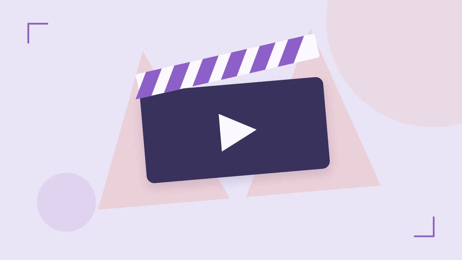 Editorial illustration of a film clapperboard, a spotlight and layered cultural artwork