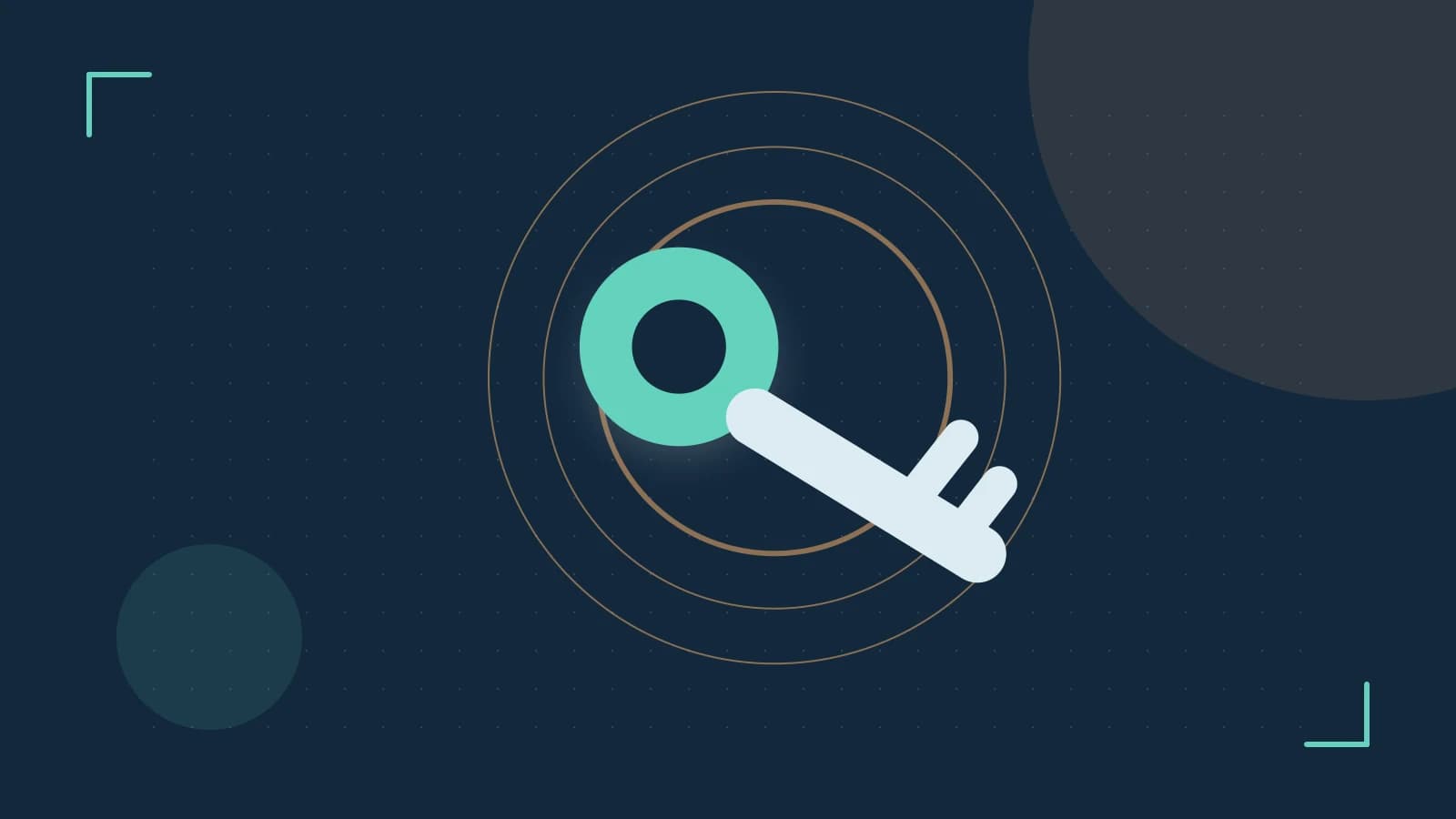 Editorial illustration of a sculpted shield, authentication key and concentric permission boundaries