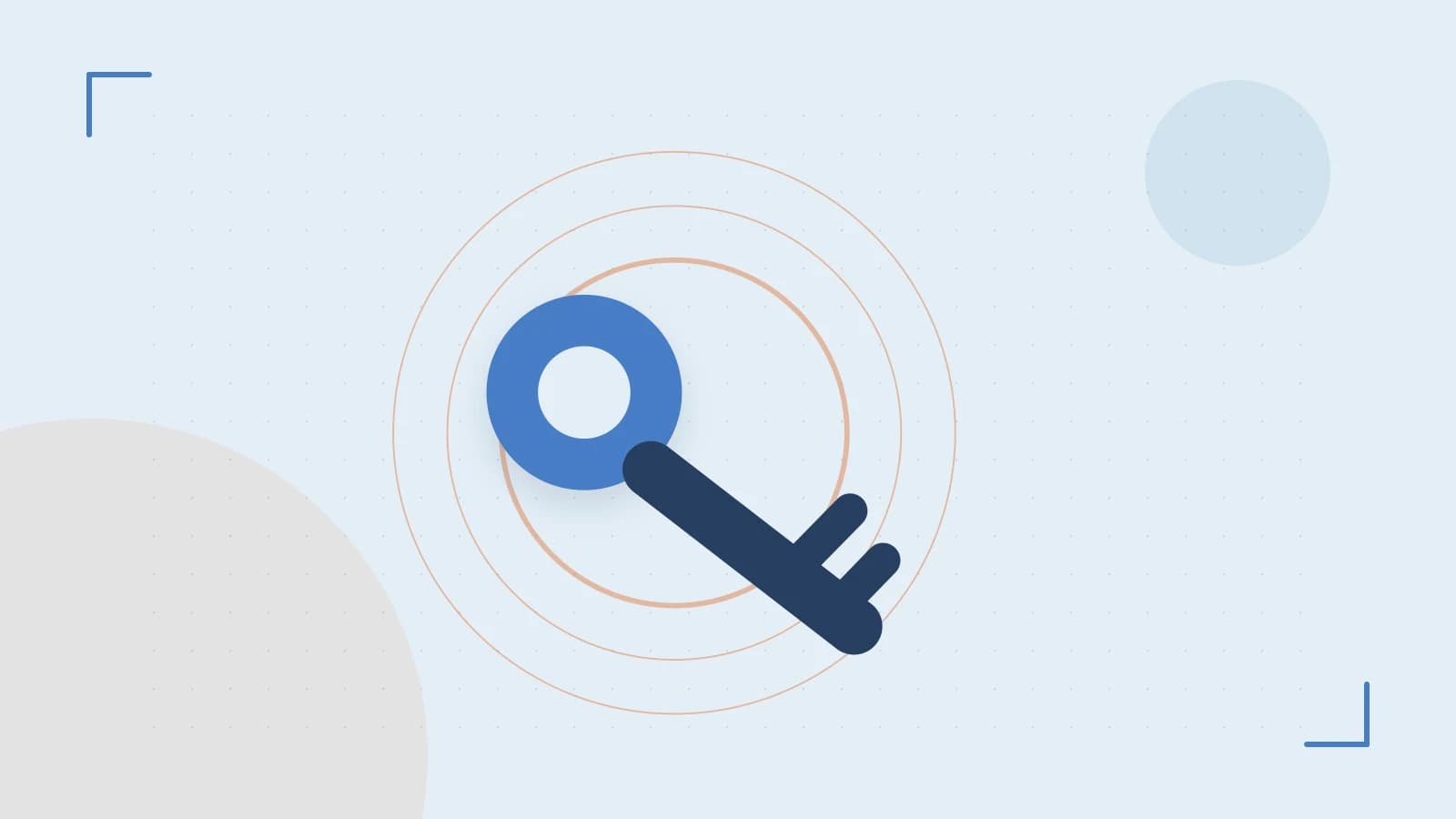 Editorial illustration of a sculpted shield, authentication key and concentric permission boundaries