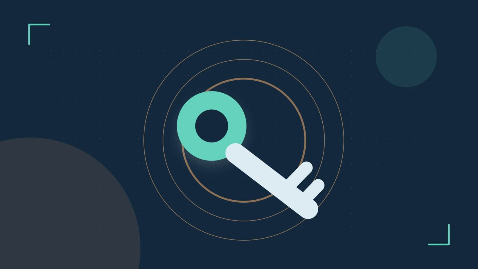 Editorial illustration of a sculpted shield, authentication key and concentric permission boundaries