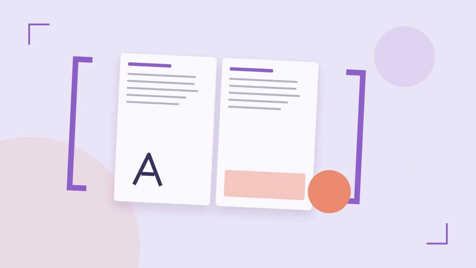 Editorial illustration of typeset pages, expressive letterform shapes and a precise editorial page grid