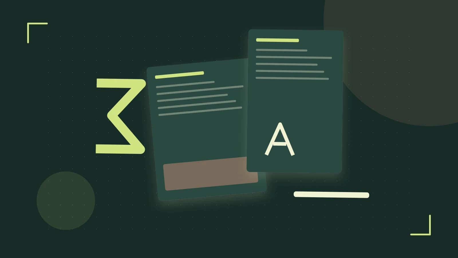Editorial illustration of typeset pages, expressive letterform shapes and a precise editorial page grid