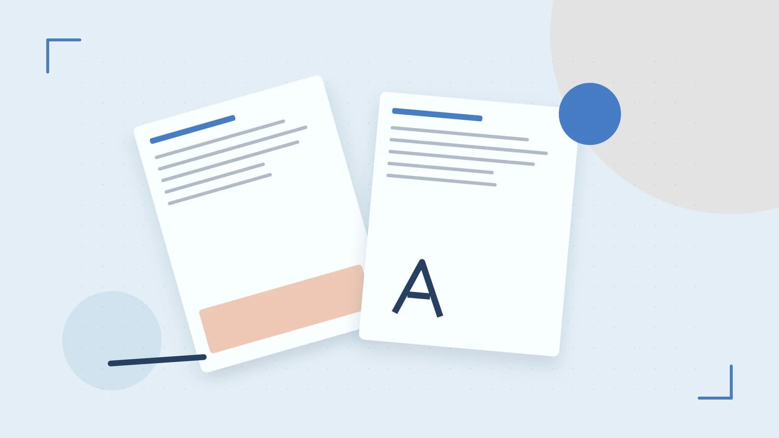 Editorial illustration of typeset pages, expressive letterform shapes and a precise editorial page grid