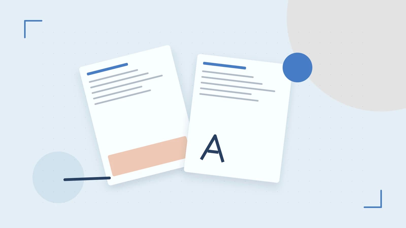Editorial illustration of typeset pages, expressive letterform shapes and a precise editorial page grid