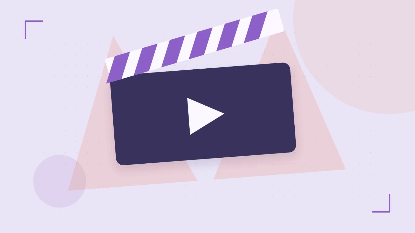 Editorial illustration of a film clapperboard, a spotlight and layered cultural artwork