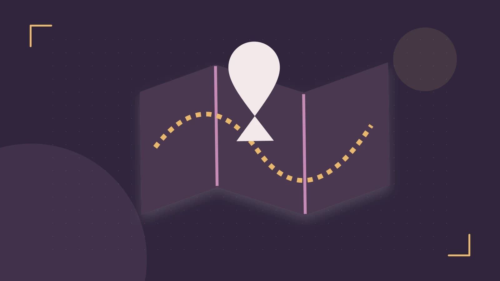 Editorial illustration of an editorial globe with meridians and layered geographic shapes