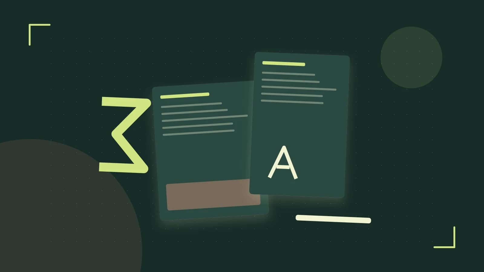 Editorial illustration of typeset pages, expressive letterform shapes and a precise editorial page grid