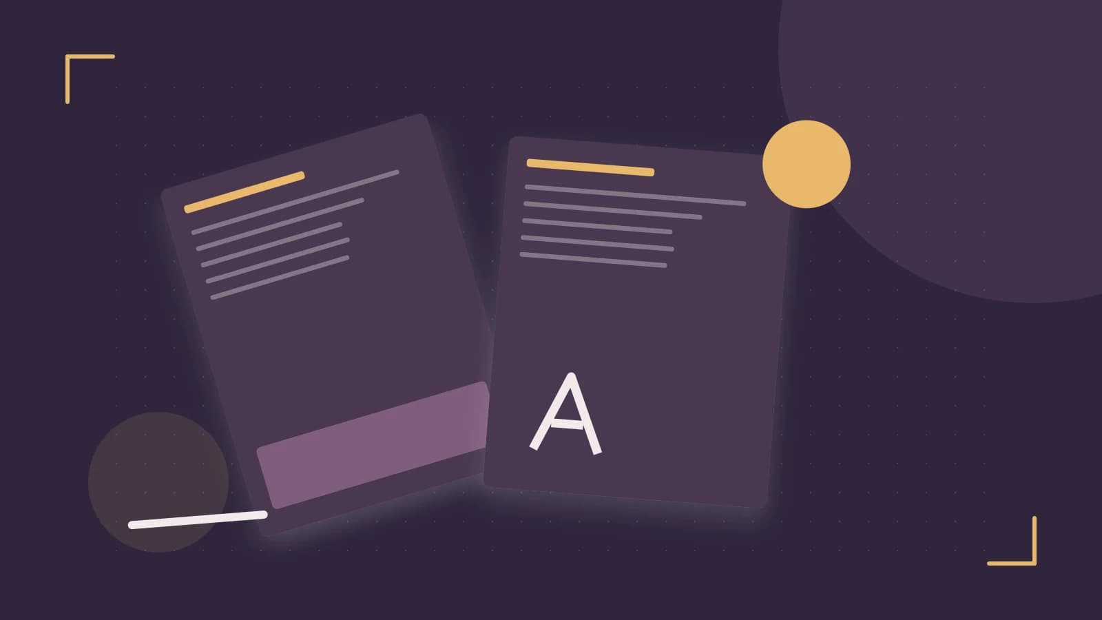 Editorial illustration of typeset pages, expressive letterform shapes and a precise editorial page grid