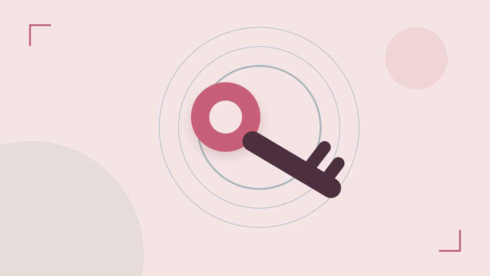 Editorial illustration of a sculpted shield, authentication key and concentric permission boundaries