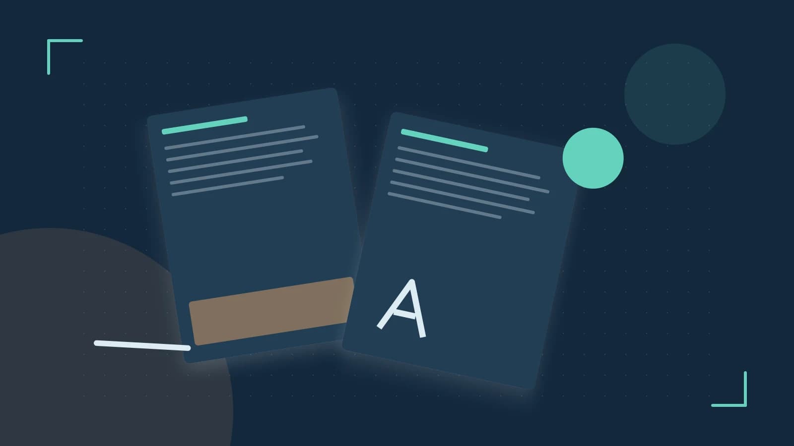 Editorial illustration of typeset pages, expressive letterform shapes and a precise editorial page grid