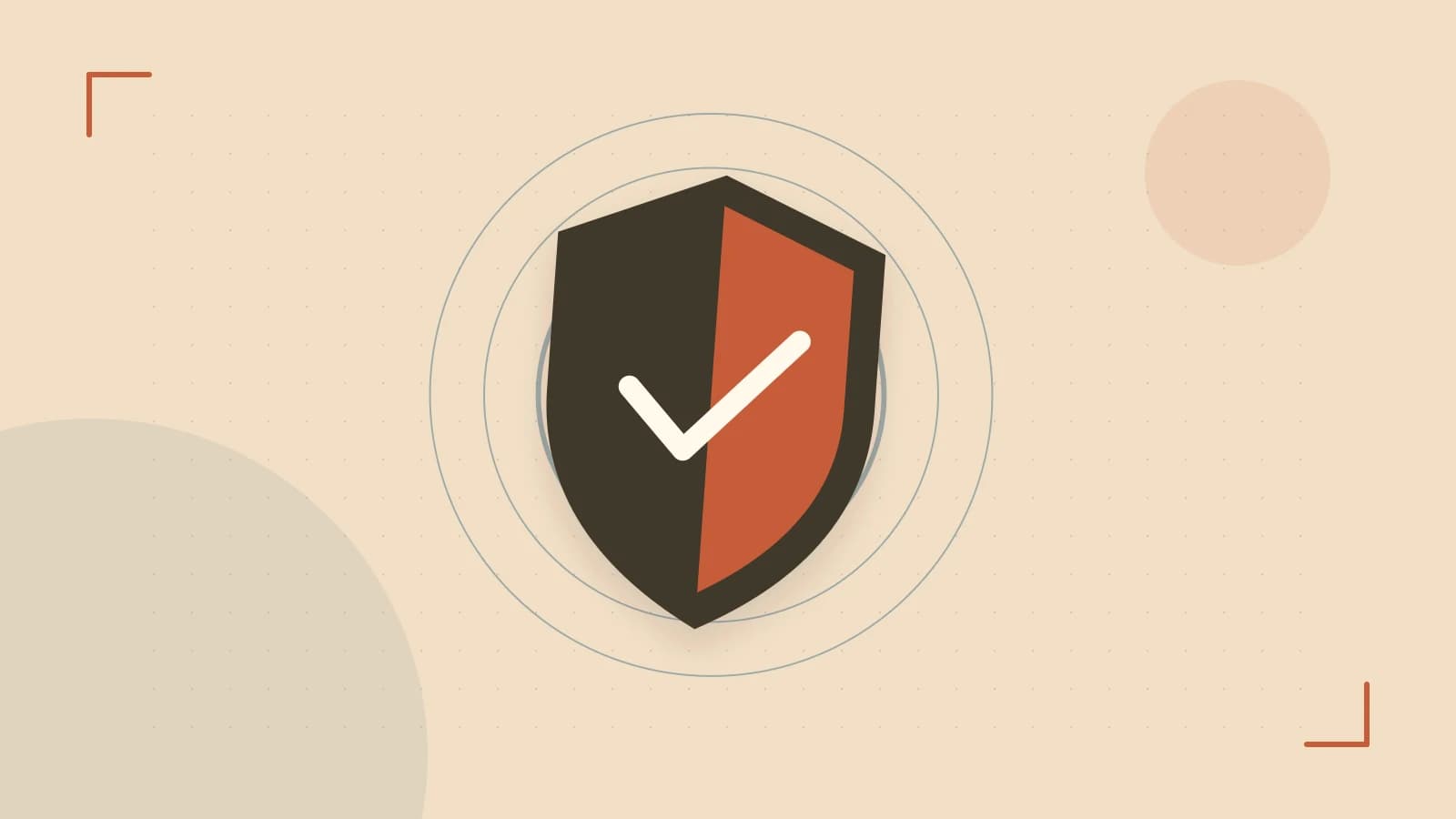 Editorial illustration of a sculpted shield, authentication key and concentric permission boundaries