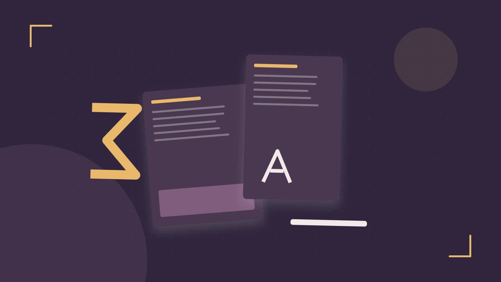 Editorial illustration of typeset pages, expressive letterform shapes and a precise editorial page grid