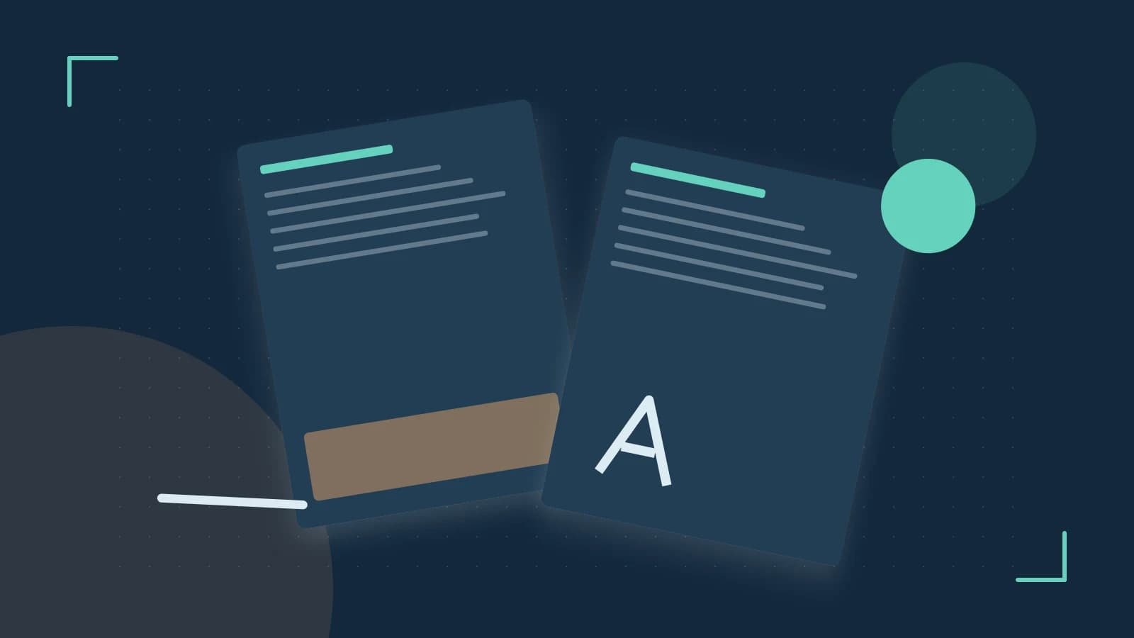 Editorial illustration of typeset pages, expressive letterform shapes and a precise editorial page grid