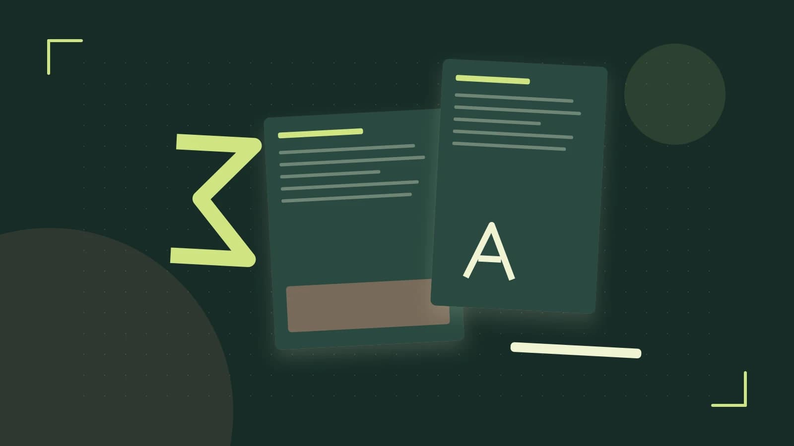 Editorial illustration of typeset pages, expressive letterform shapes and a precise editorial page grid