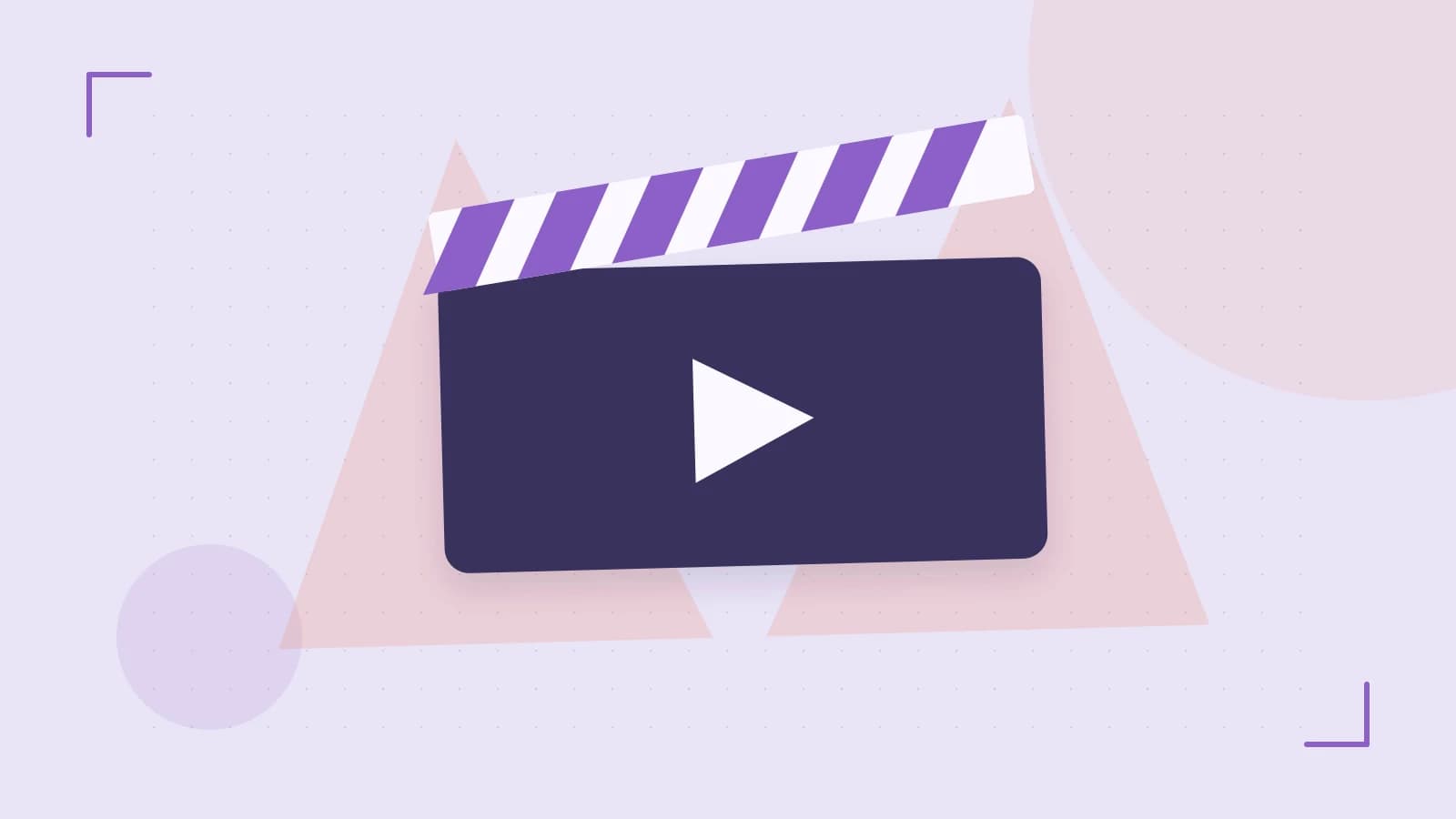 Editorial illustration of a film clapperboard, a spotlight and layered cultural artwork