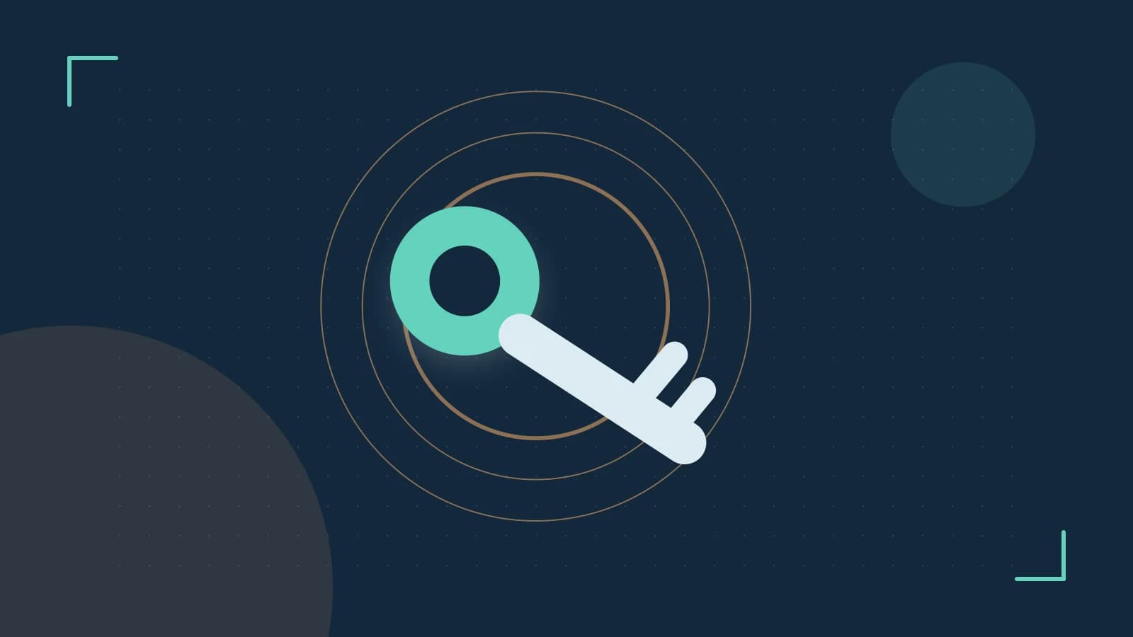 Editorial illustration of a sculpted shield, authentication key and concentric permission boundaries