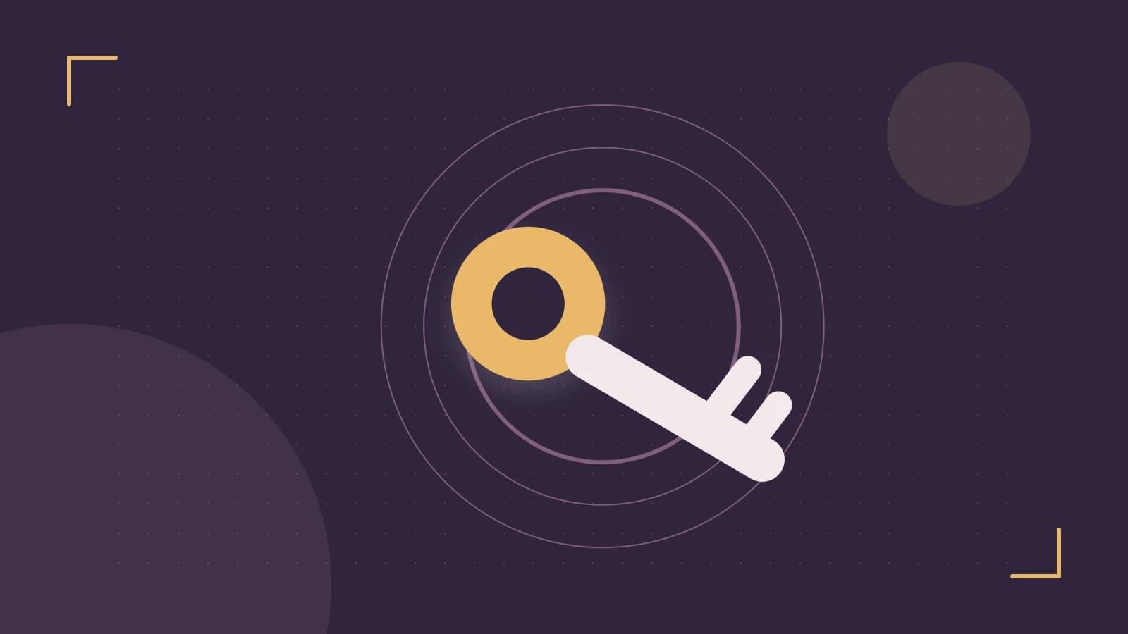 Editorial illustration of a sculpted shield, authentication key and concentric permission boundaries