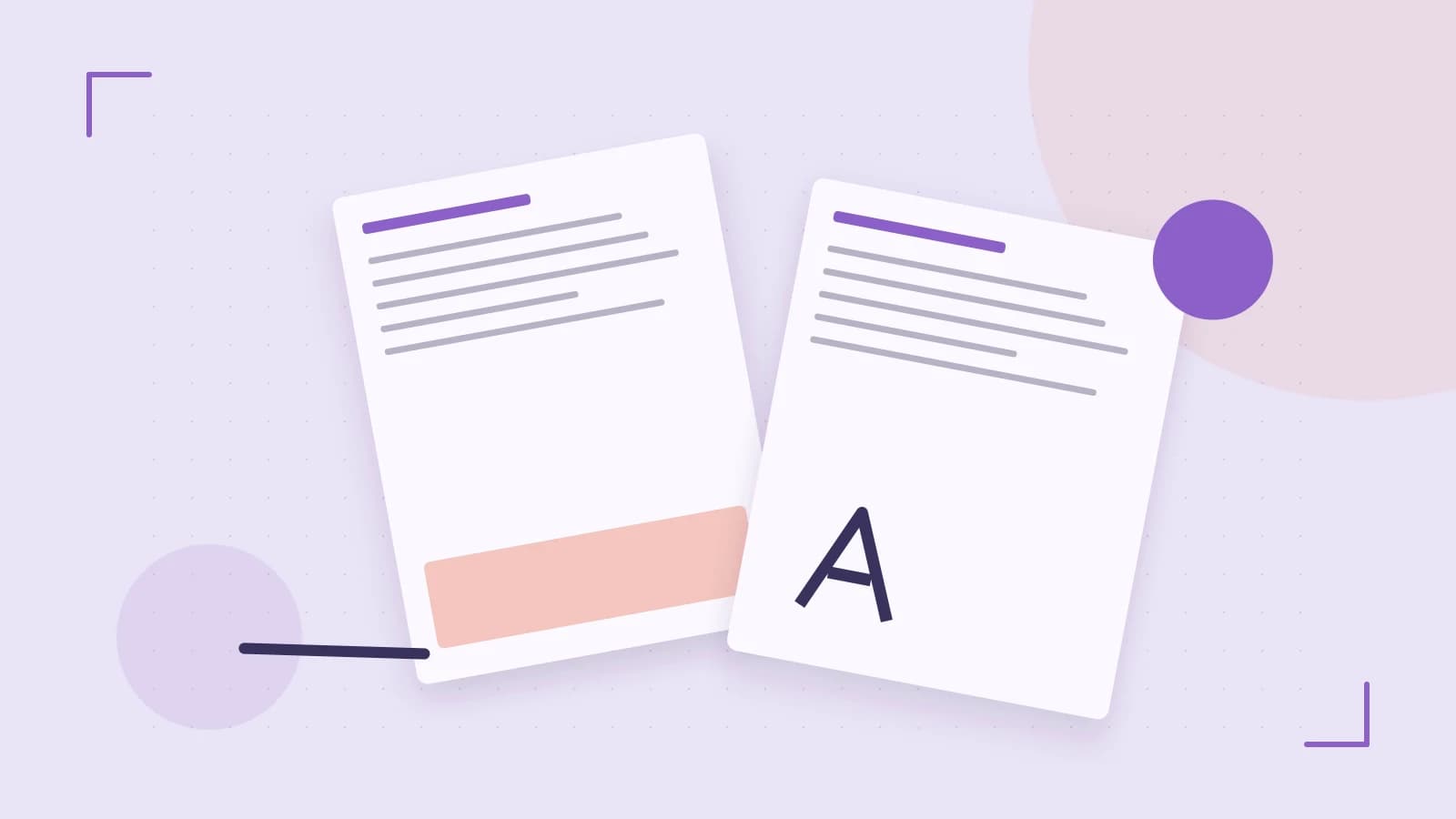 Editorial illustration of typeset pages, expressive letterform shapes and a precise editorial page grid