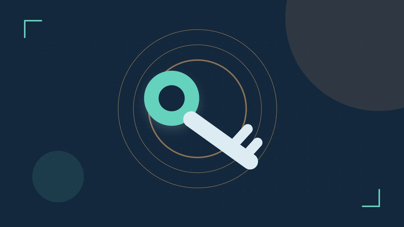 Editorial illustration of a sculpted shield, authentication key and concentric permission boundaries