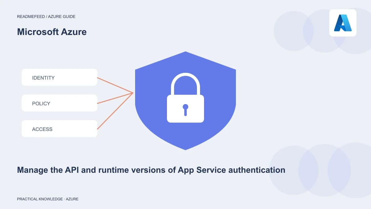 Manage the API and runtime versions of App Service authentication