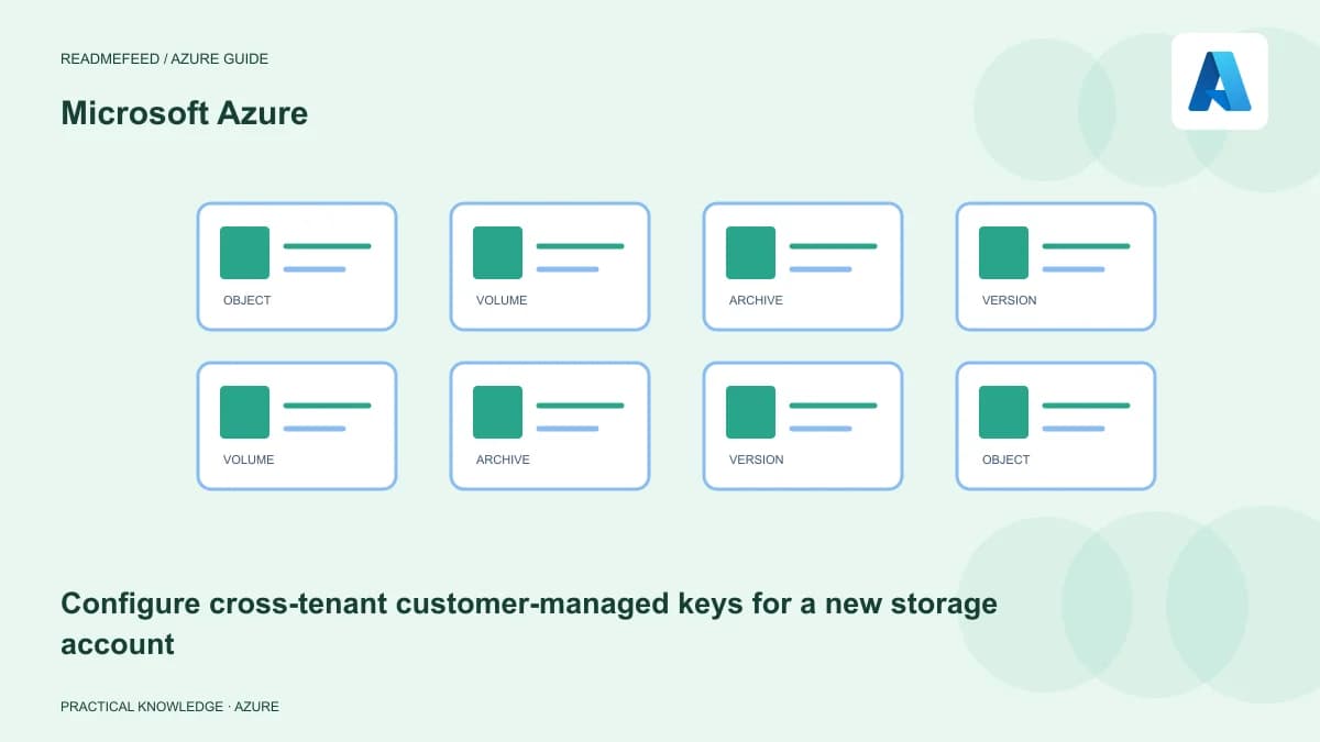 Configure cross-tenant customer-managed keys for a new storage account