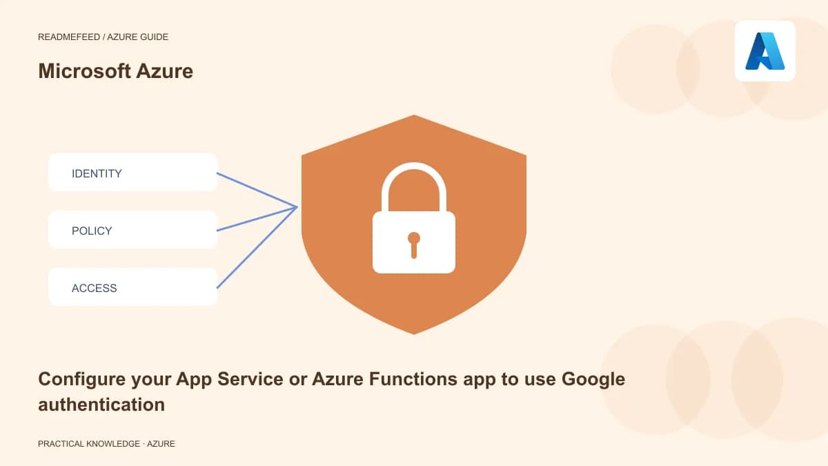 Configure your App Service or Azure Functions app to use Google authentication