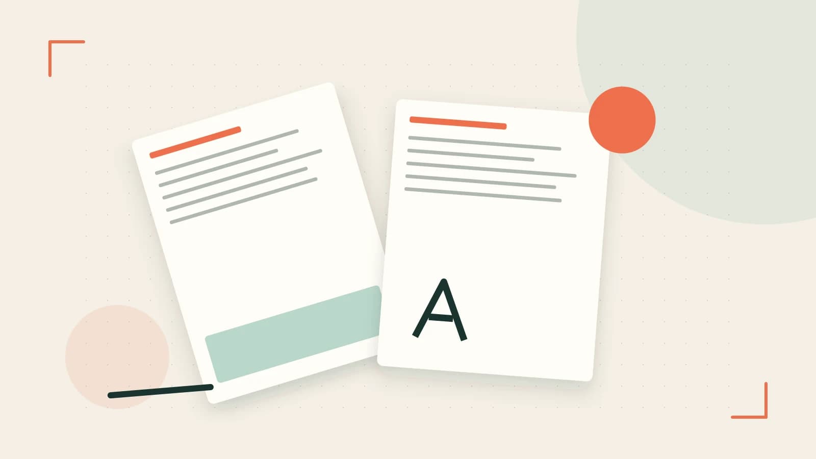 Editorial illustration of typeset pages, expressive letterform shapes and a precise editorial page grid