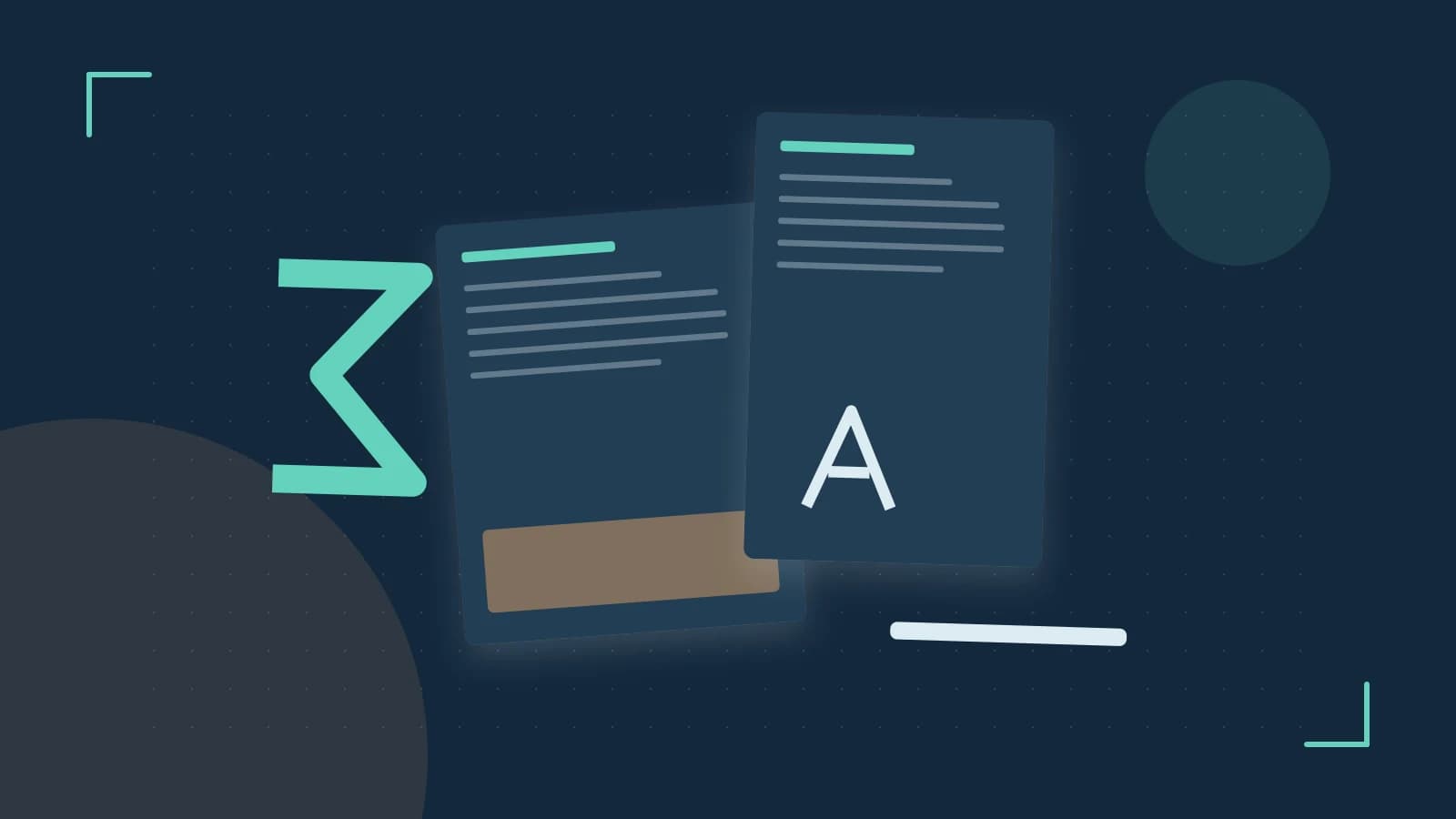 Editorial illustration of typeset pages, expressive letterform shapes and a precise editorial page grid