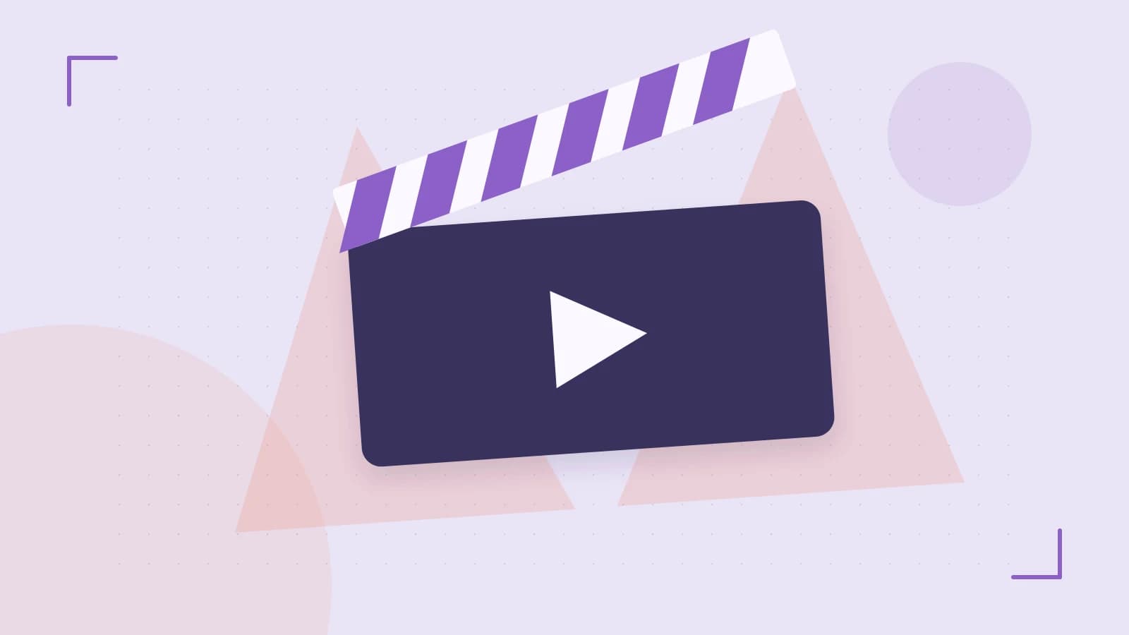 Editorial illustration of a film clapperboard, a spotlight and layered cultural artwork