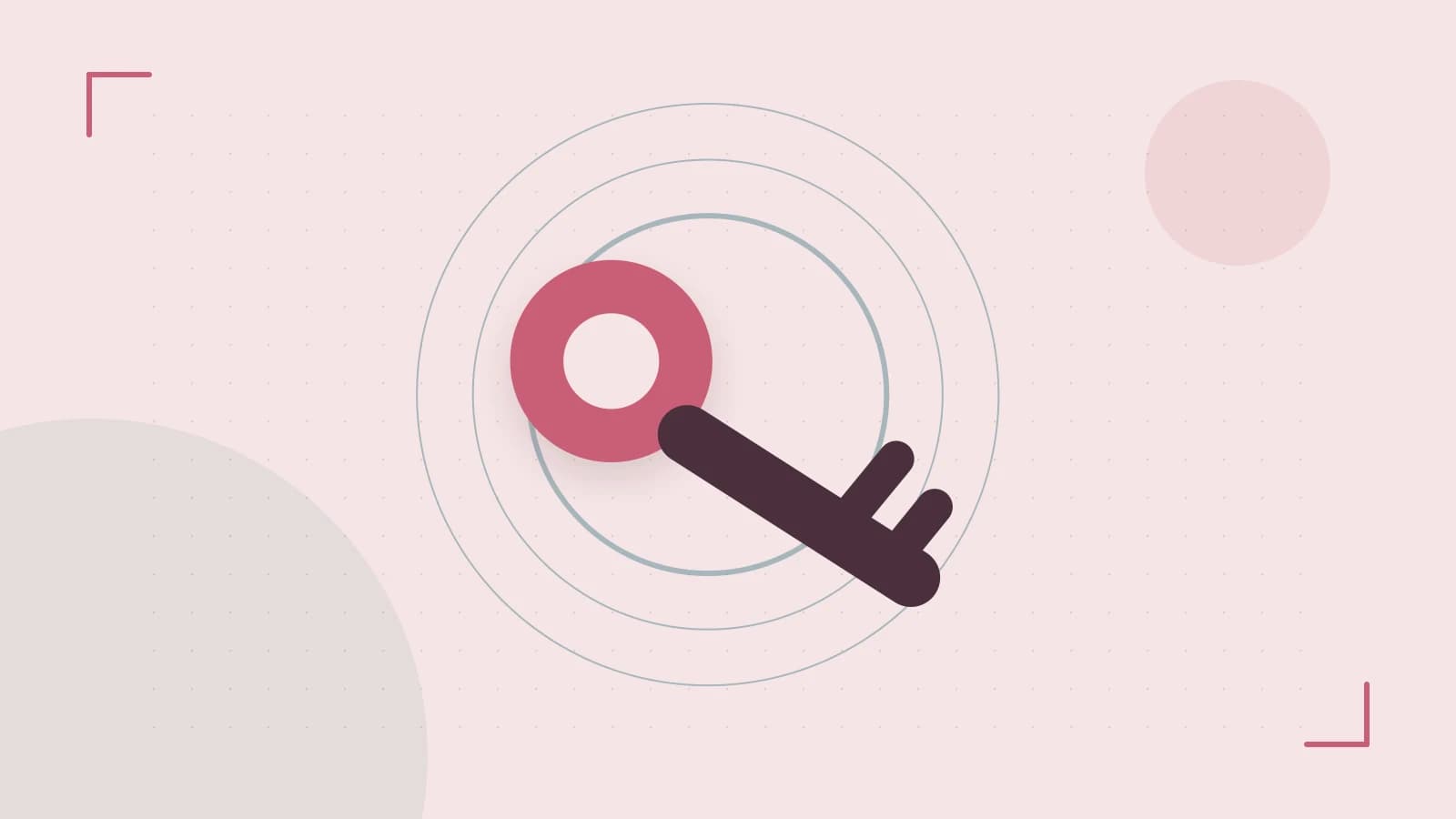 Editorial illustration of a sculpted shield, authentication key and concentric permission boundaries