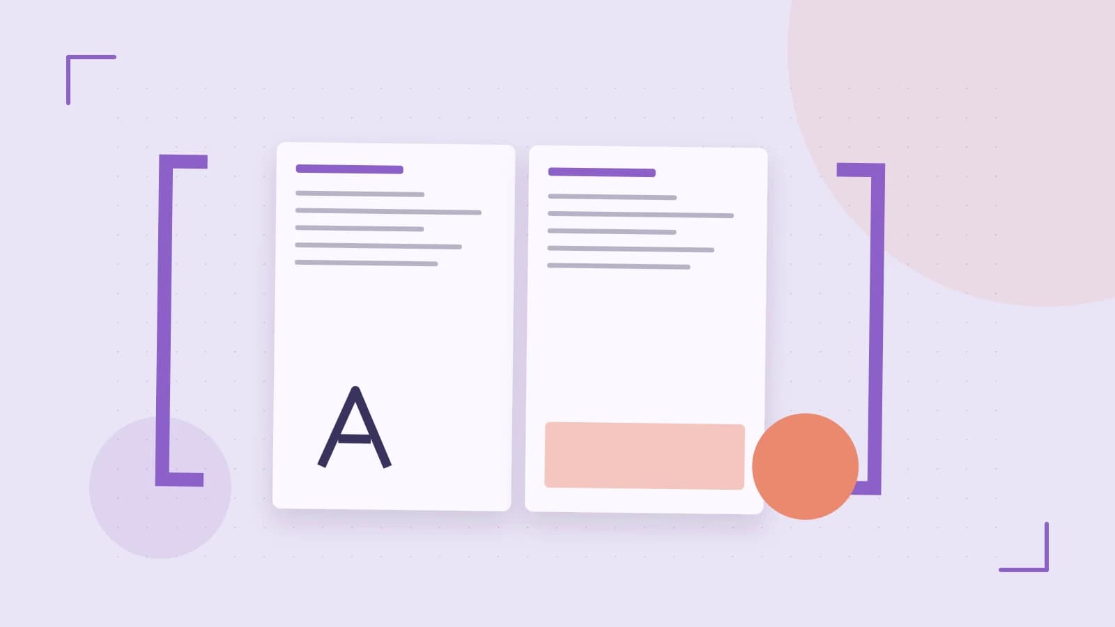 Editorial illustration of typeset pages, expressive letterform shapes and a precise editorial page grid