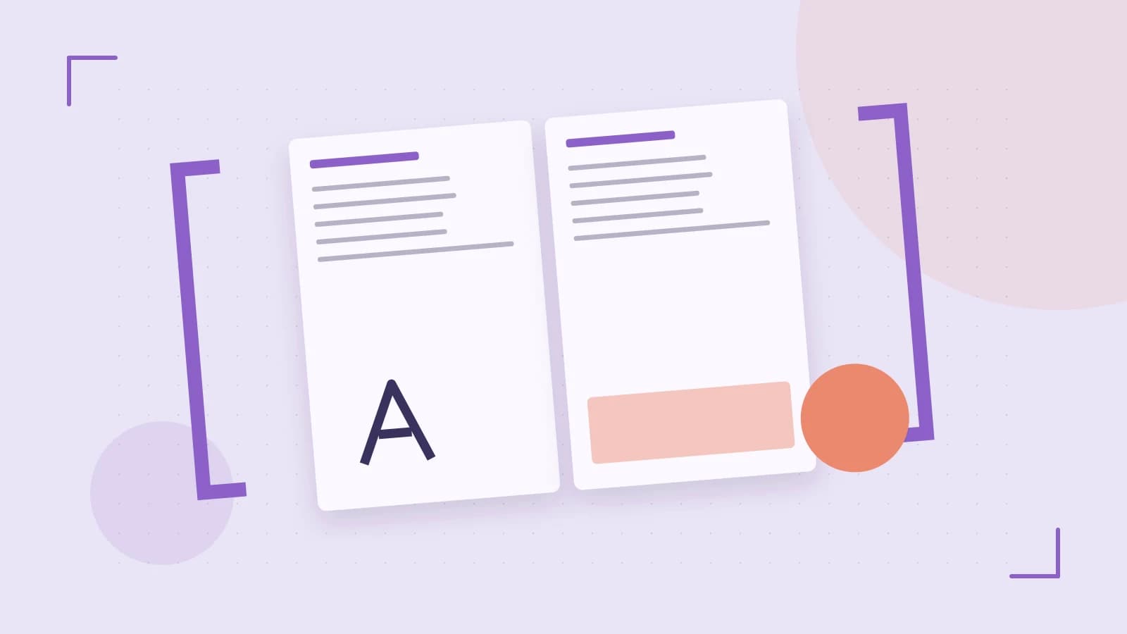 Editorial illustration of typeset pages, expressive letterform shapes and a precise editorial page grid