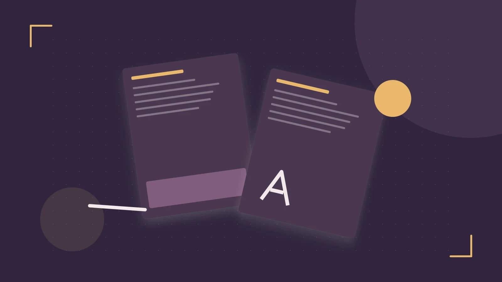 Editorial illustration of typeset pages, expressive letterform shapes and a precise editorial page grid