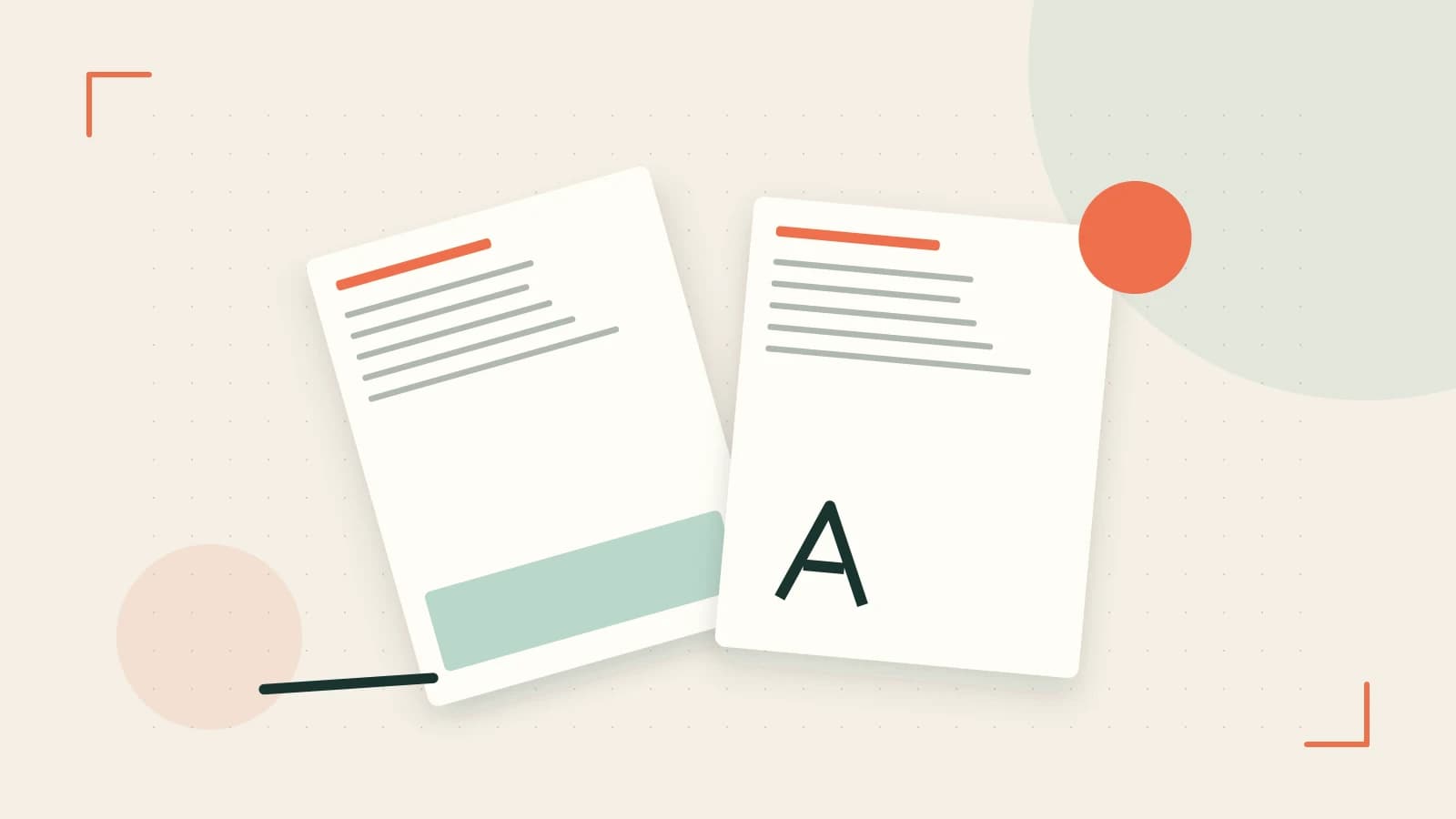 Editorial illustration of typeset pages, expressive letterform shapes and a precise editorial page grid