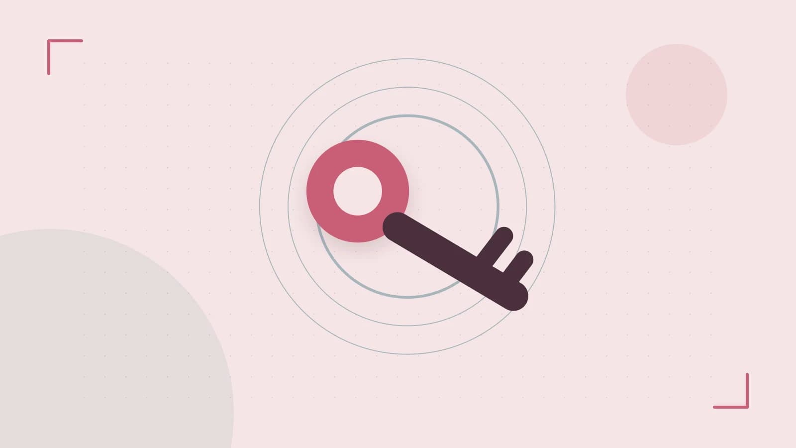 Editorial illustration of a sculpted shield, authentication key and concentric permission boundaries