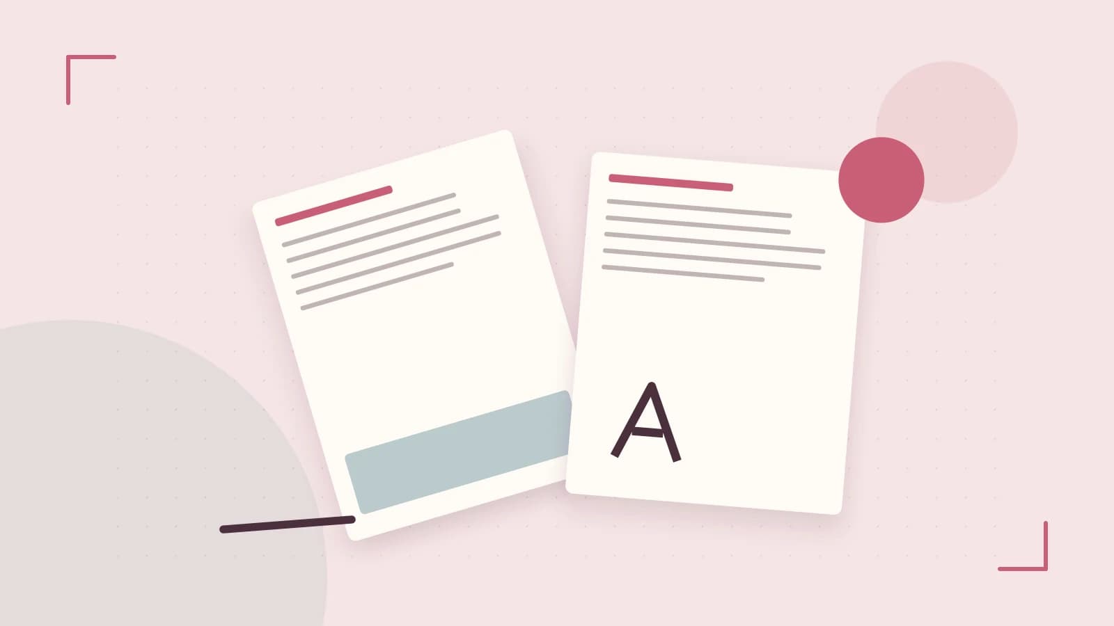 Editorial illustration of typeset pages, expressive letterform shapes and a precise editorial page grid