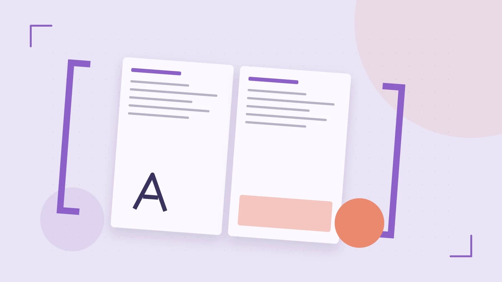 Editorial illustration of typeset pages, expressive letterform shapes and a precise editorial page grid