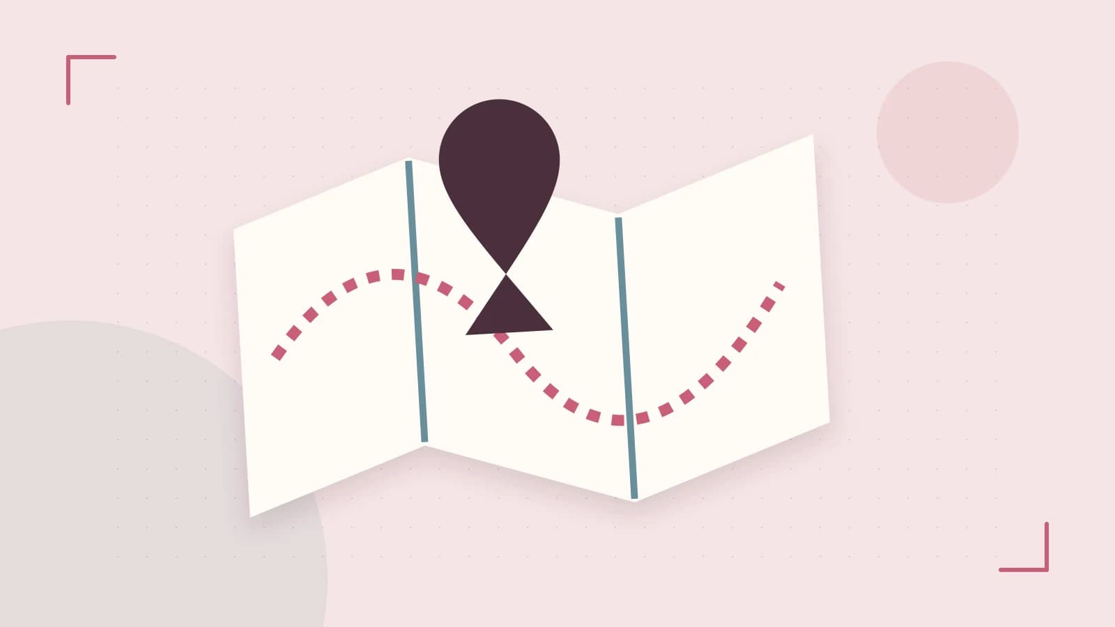Editorial illustration of an editorial globe with meridians and layered geographic shapes