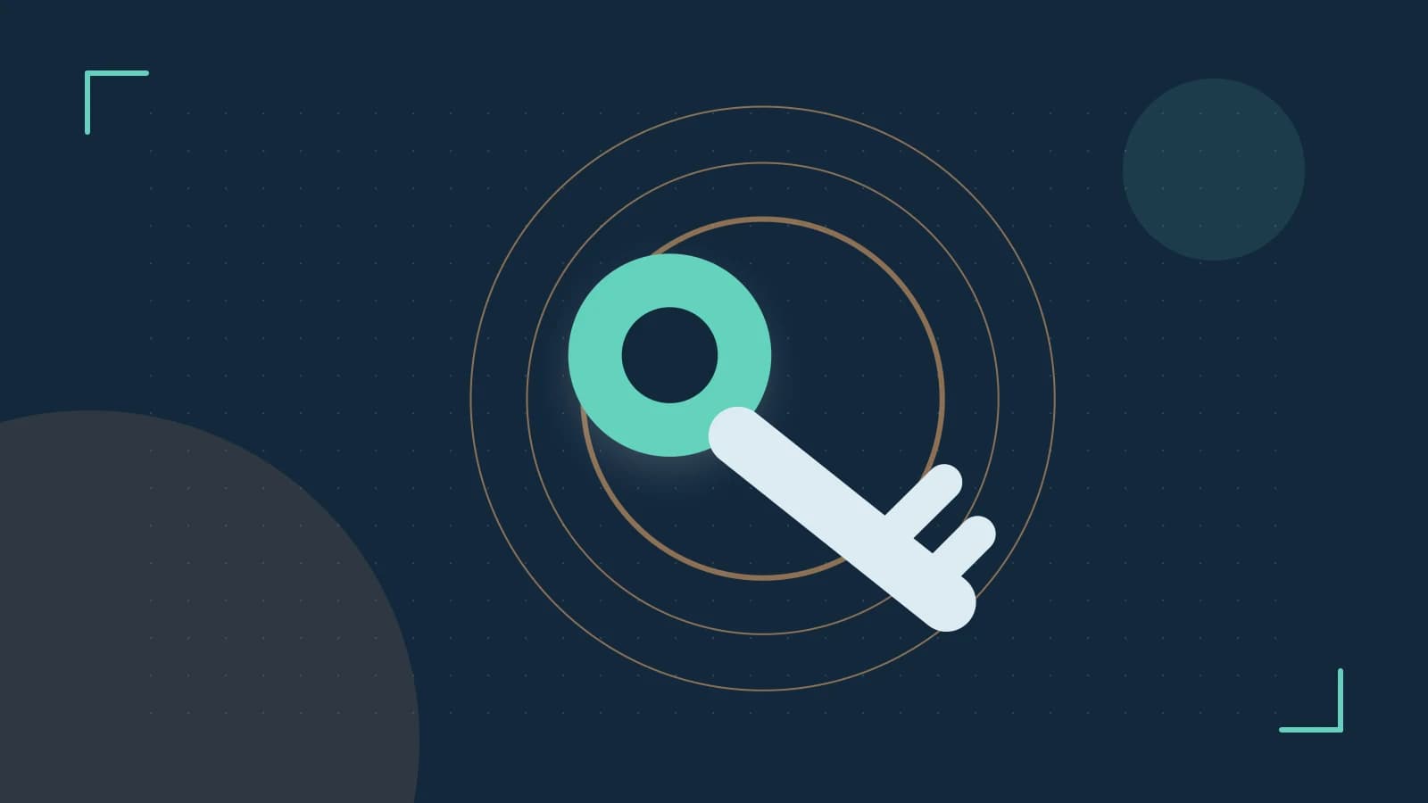 Editorial illustration of a sculpted shield, authentication key and concentric permission boundaries